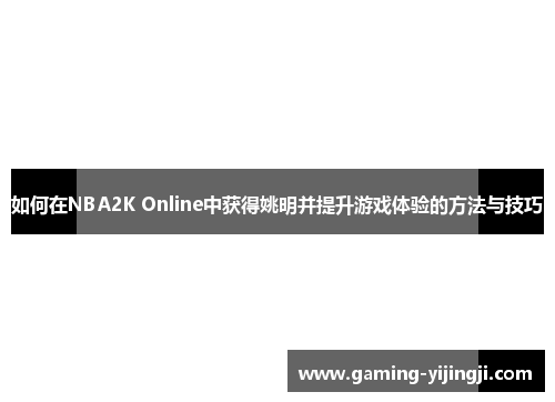 如何在NBA2K Online中获得姚明并提升游戏体验的方法与技巧